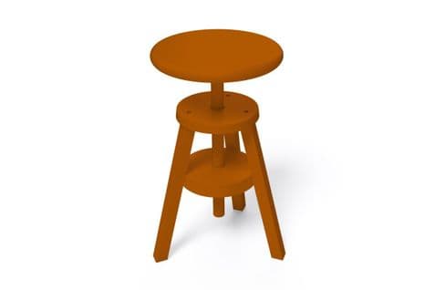 Tabouret À Vis En Bois, Couleur: Chocolat