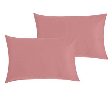 Lot De 2 Taies D'oreiller Bébé Coton Bio Vieux Rose 40x60