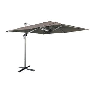Parasol Déporté Haut De Gamme Carré 3x3m – Pyla Taupe – Toile Sunbrella ® Fabriquée En France Par
