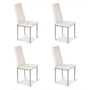 Lot De 4 Chaises Salle à Manger Blanches - Lena