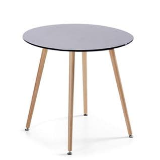 Table à Manger Ronde Scandinave Noire 80cm - Alta