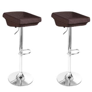 Lot De 2 Tabourets De Bar Design Marrons - Udine