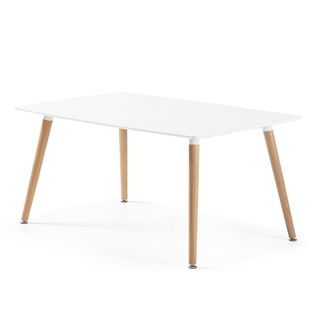 Table à Manger Rectangulaire Scandinave Blanche 140cm - Brevik