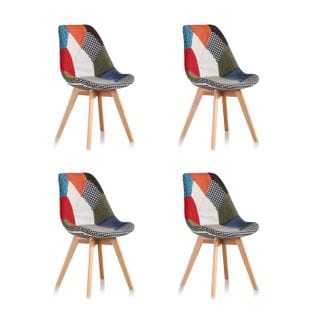 Lot De 4 Chaises Scandinaves Patchwork - Prague