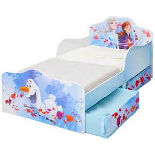 Lit Enfant Reine Des Neiges 2 Avec Tiroirs De Rangement Disney 140x70 cm + Matelas