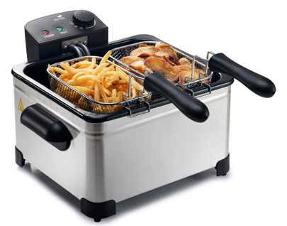 Friteuse Électrique Cuve Amovible Inox 5l - Family Fryer