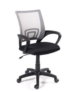 Chaise de bureau ergonomique pivotante réglable haut bas FLAG-E (Noir gris)