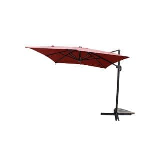 Parasol Rectangulaire Terracotta Avec LED 395 X 295 Cm Calvia