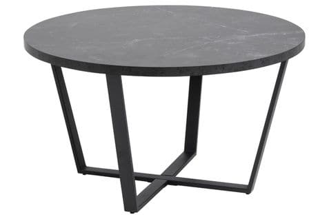 Table Basse Effet Marbre Noir Harlem