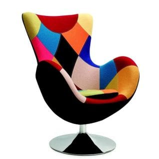 Fauteuil Oeuf Patchwork Multicolore