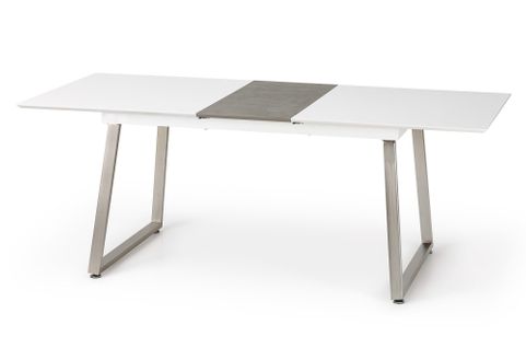 Table Blanche Et Grise Pieds Métal 200x90cm Mally