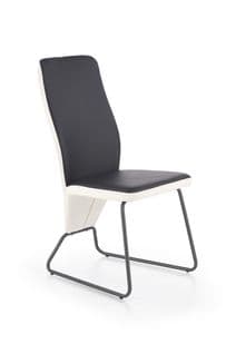 Chaise Contemporaine Gris Et Noir Wendy - Noir Et Blanc