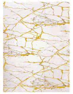 Tapis Marbre Jaune Coloris - Jaune, - 160x230