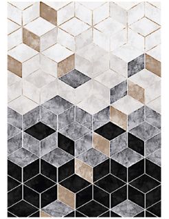 Tapis LUXE 160x230 cm -  Doré Et Noir