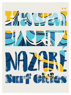 Typo - Signature Poster - Surf_cities - 30x40 Cm