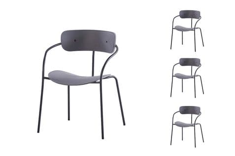 Alexia Chaises Gris Foncé Design X4