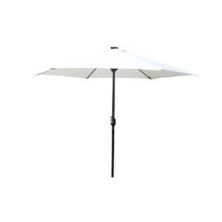 Parasol Droit Rond LED Diamètre 2,66 M Écru Amalfi