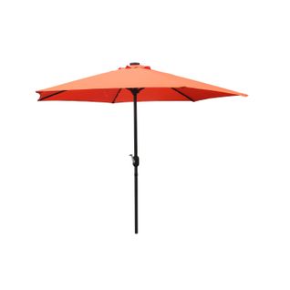 Parasol Droit Rond LED Diamètre 2,66 M Terracotta Amalfi