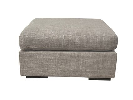 Pouf LILLE tissu motto taupe