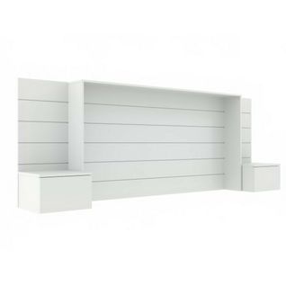 Tête De Lit Avec Chevets Faro   Blanc 160 Cm