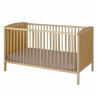 Pack Lit Bébé Avec Matelas Flocon   Bois Naturel 70x140 Cm