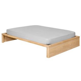 Pack Lit Avec Matelas Mousse Gaston Hêtre 160x200 Cm