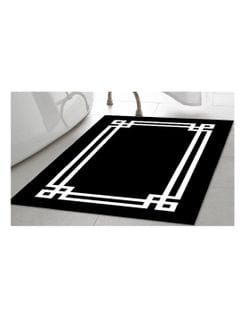 Tapis De Bain Ou Multiusage Noir - 50x80