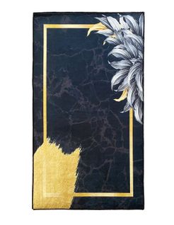 Tapis Feuille Gold, Noir - 160x230