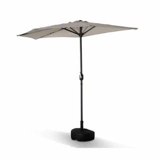 Parasol De Balcon Ø250cm  – Calvi – Demi-parasol Droit. Mât Central En Aluminium Avec Manivelle