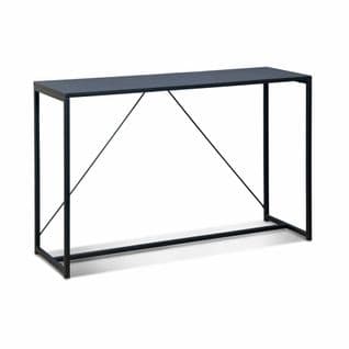 Console En Métal Noir 120 X 39 X 79cm - Industrielle - 1 Barre De Renfort