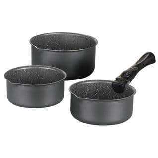 Set De 3 Casseroles Tous Feux 16-18-20 Cm Avec Une Poignée - Gris Mate