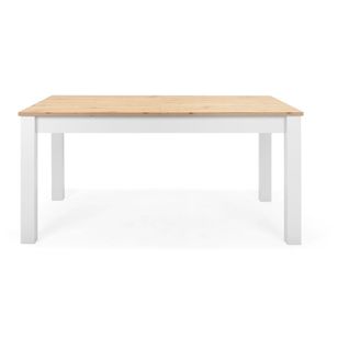 Table à Manger Extensible 160/215 Cm Blanc/bois - Odense