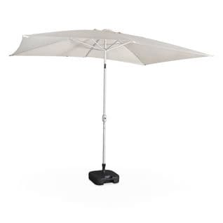 Parasol Wissant. 2x3m. Couleur Sable. Mât Central. Aluminium Anodisé Orientable. Manivelle