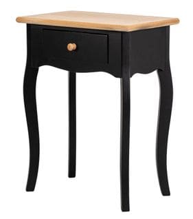 Table De Chevet Nuit Appoint Classique En Bois Noir Bois