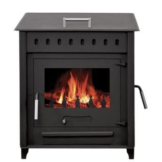 Poêle à Bois Avec Four Pia 14kw - Bûches 55cm - Acier