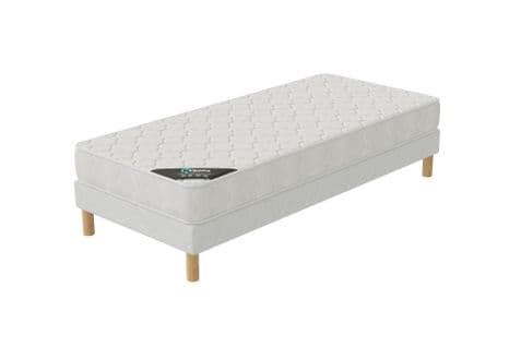 Ensemble Matelas Mousse Confort + Et Sommier 90x200 Hauteur 17cm