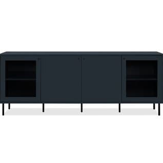 Meuble TV 4 Portes Bleu Nuit 180 Cm - Agata