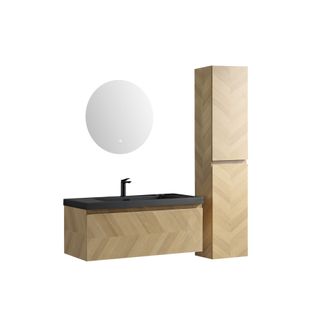 Ensemble Meuble De Salle De Bain 120 Cm Chevron Aquapunto