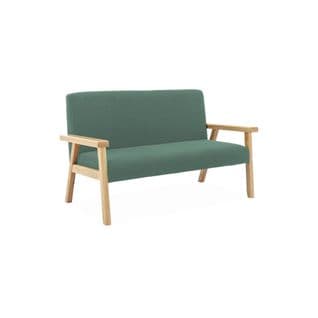 Banquette Canapé Enfant En Bois Et Velours Côtelé Kaki. Isak. L 84 X P 43.5 X H 50cm