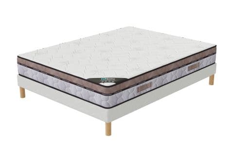 Natura - Ensemble Matelas mousse et sommier 180x200 Accueil mémoire de forme Hauteur 22cm