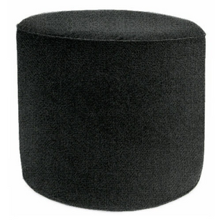 Pouf Cylindrique Robbie Tissu Gris Foncé - 52x52cm