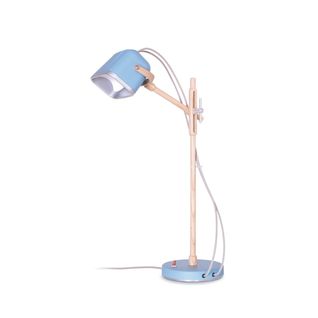 Lampe Mob Bleue Bois