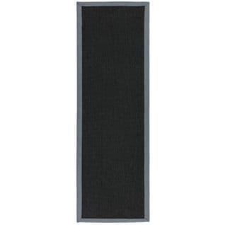 Tapis De Couloir En Jute - Noir