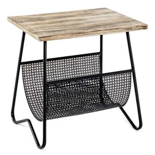 Table D'appoint Design "porte Revues" 51cm Noir
