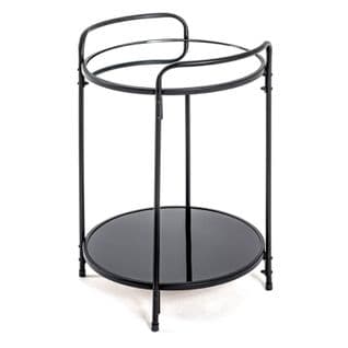 Table D'appoint Design "acier Laqué" 50cm Noir
