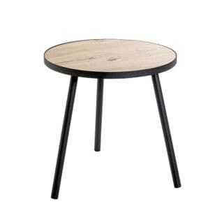 Table D'appoint "miranda" 52cm Chêne et Noir