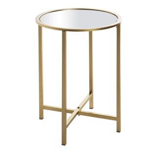Table D'appoint Design "miroir" 53cm Or