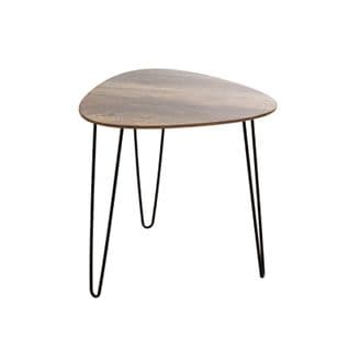 Table D'appoint Design "ricio" 48cm Noir et Chêne