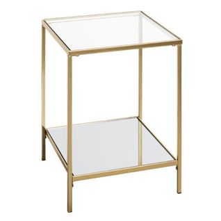 Table D'appoint Carrée Design "timana" 55cm Or