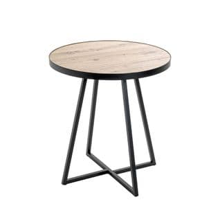 Table D'appoint "miranda" 48cm Chêne et Noir
